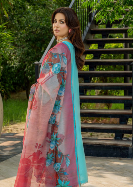 Mahi-4 D5 | 014 | Pakistani Ladies Lawn Embroidered Shalwar Kameez Suit with Printed Dupatta.  Womenswear Asian Clothes Salwar Outfit - Image 4