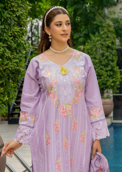 Mahi-4 D6 | 014 | Lawn | Pakistani Ladies Readymade Embroidered Shalwar Kameez Suit with Printed Dupatta in Lilac Color Asian Salwar Clothes Womenswear Fashion