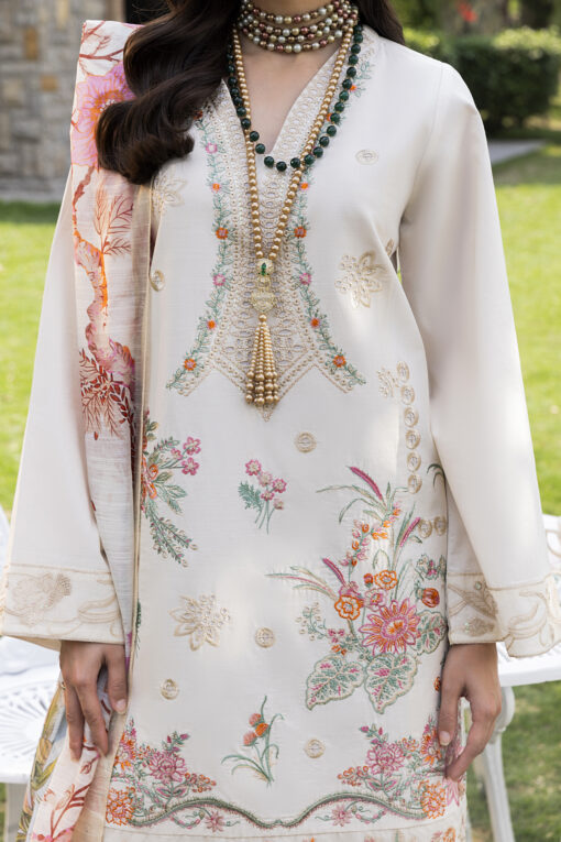 Heera 045 Cotton Embroidered Readymade Farshi Shalwar Kameez Suit with Digital Print Lawn Dupatta for Women's Fashion Asian Salwar Clothes Womenswear Outfit - Image 3