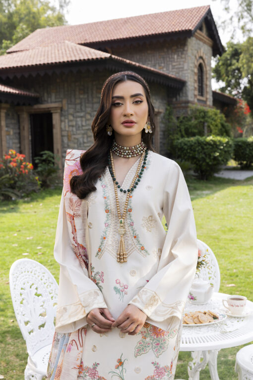 Heera 045 Cotton Embroidered Readymade Farshi Shalwar Kameez Suit with Digital Print Lawn Dupatta for Women's Fashion Asian Salwar Clothes Womenswear Outfit