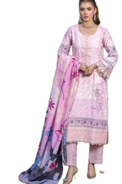 Zauq 2 D5 031 Dhanak Pink Pakistani Ladies Readymade Embroidered Shalwar Kameez Suit with Pashmina Shawl for Elegant Occasions Womenswear Asian Clothes Salwar